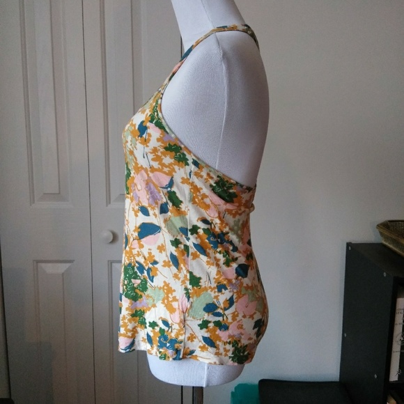 Floral T back ECOTE tank top - Picture 3 of 4